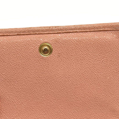 Chanel  Caviar Quilted Boy Flap Card Holder Wallet Light Pink 27*