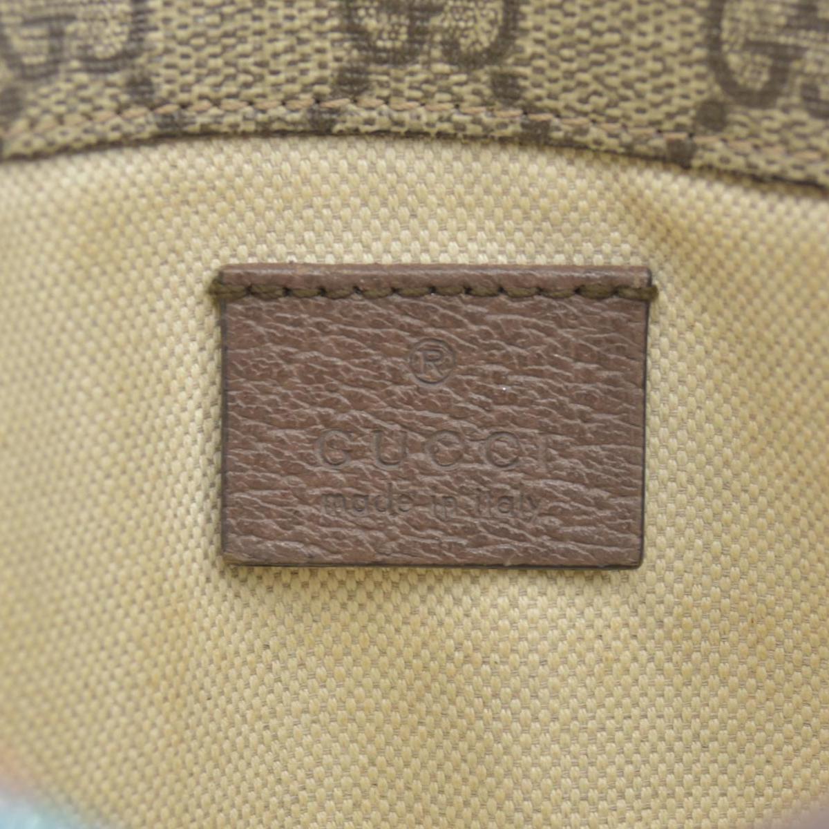 $1200 Gucci GG Supreme Monogram Neo Vintage Web Belt Bag Brown CONSIGNMENT