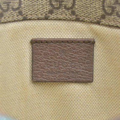 $1200 Gucci GG Supreme Monogram Neo Vintage Web Belt Bag Brown CONSIGNMENT