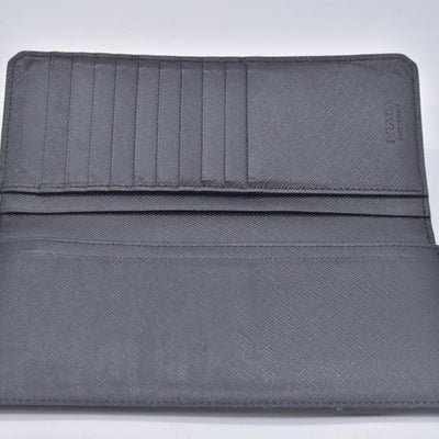 Prada Saffiano Bicolore Long Wallet Leather Long Wallet CONSIGNMENT 10020929