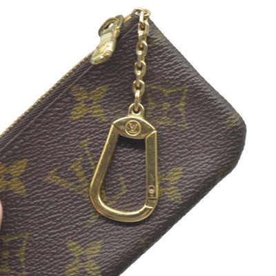 $345 LOUIS VUITTON Monogram Coin Purse Key Pochette Cles