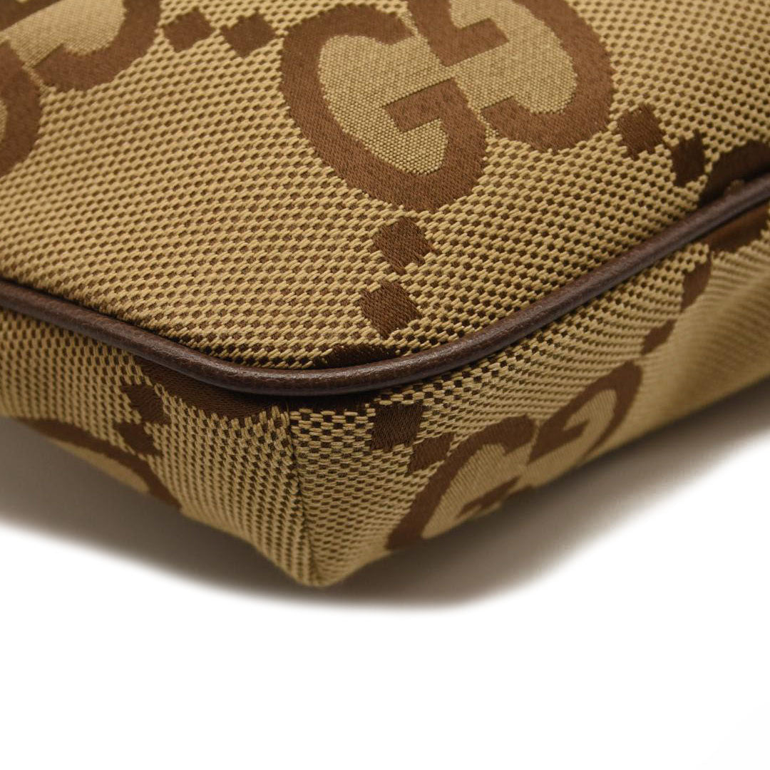 Gucci JUMBO Canvas Logo Belt Bag Beige