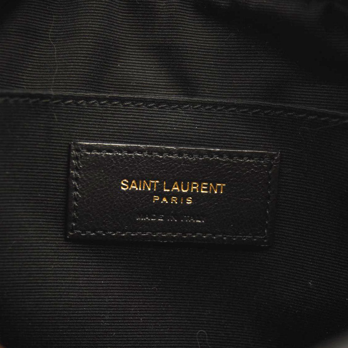 SAINT LAURENT Calfskin Matelasse Monogram Lou Camera Bag Black