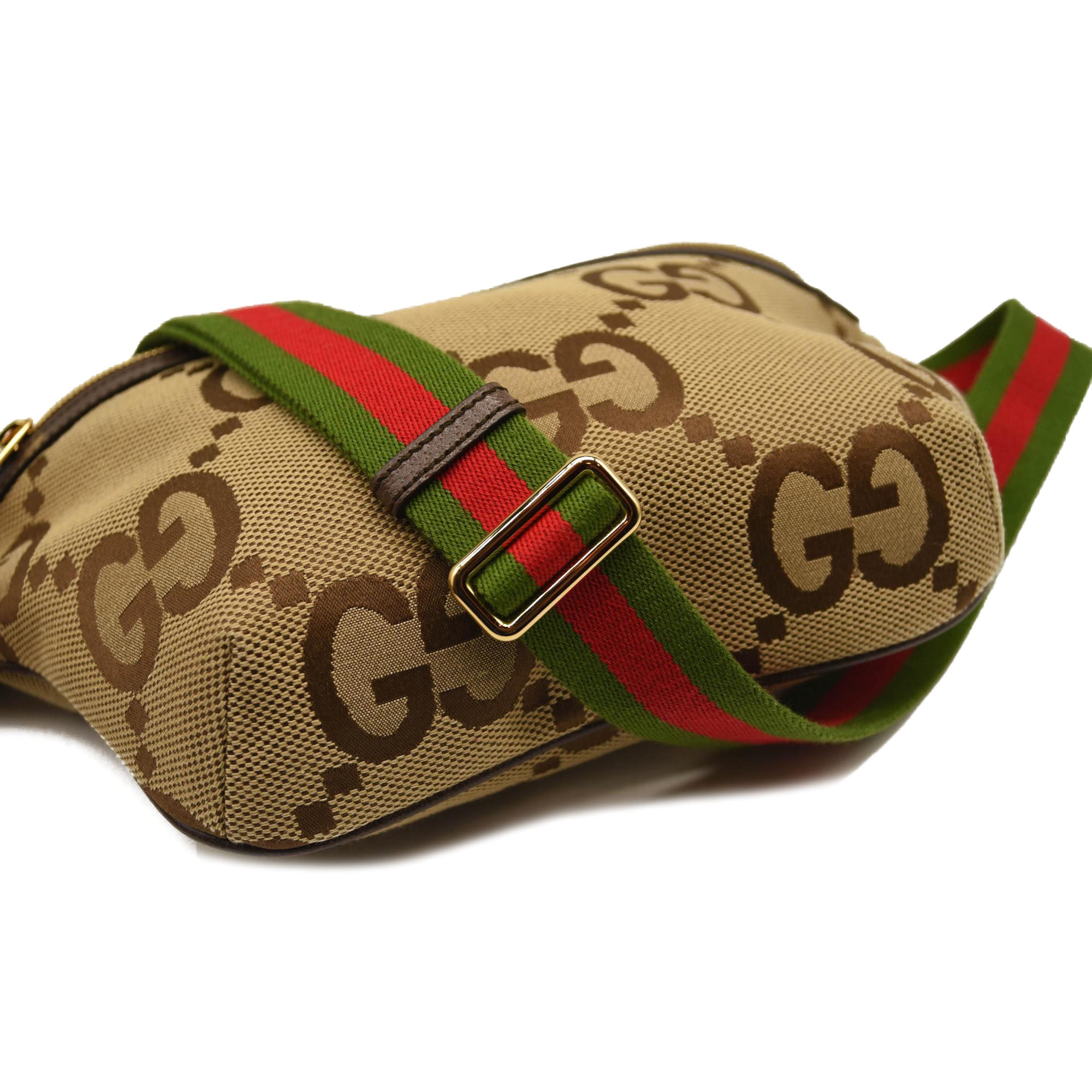 Gucci JUMBO Canvas Logo Belt Bag Beige