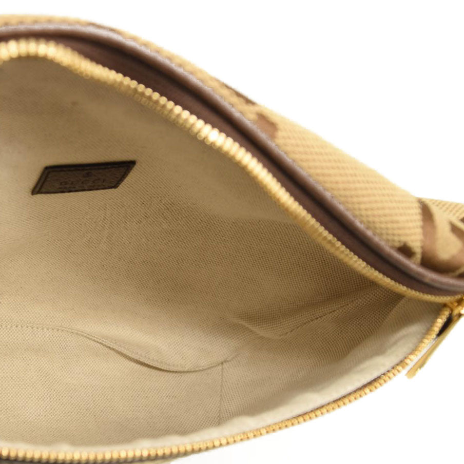 Gucci JUMBO Canvas Logo Belt Bag Beige
