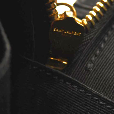 SAINT LAURENT Calfskin Matelasse Monogram Lou Camera Bag Black