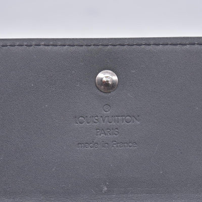 $605 2003 Louis Vuitton Metallic Matt Vernis Compact Wallet Grey TH0033 CONSIGNMENT 10020918