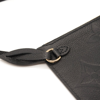 LOUIS VUITTON Empreinte Monogram Giant Neverfull MM Pochette Black Wristlet