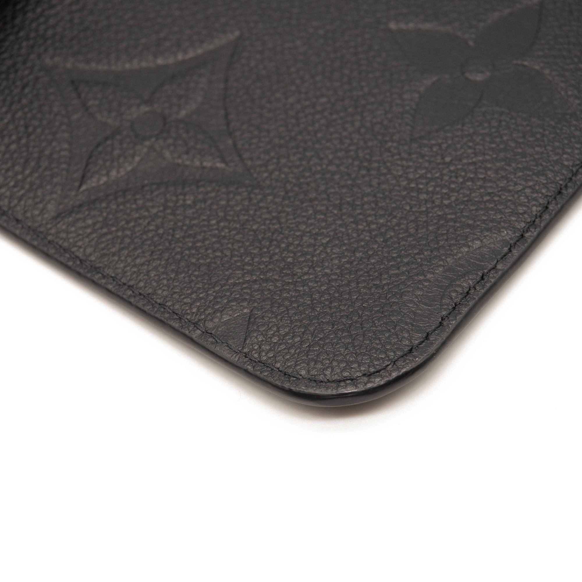 LOUIS VUITTON Empreinte Monogram Giant Neverfull MM Pochette Black Wristlet