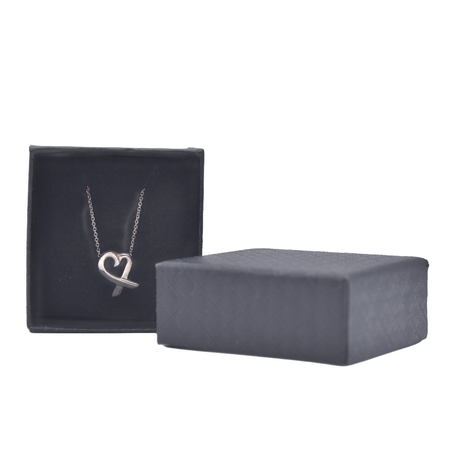 $440 Tiffany & Co. Sterling Silver Paloma Picasso Loving Heart Necklace CONSIGNMENT 10020930