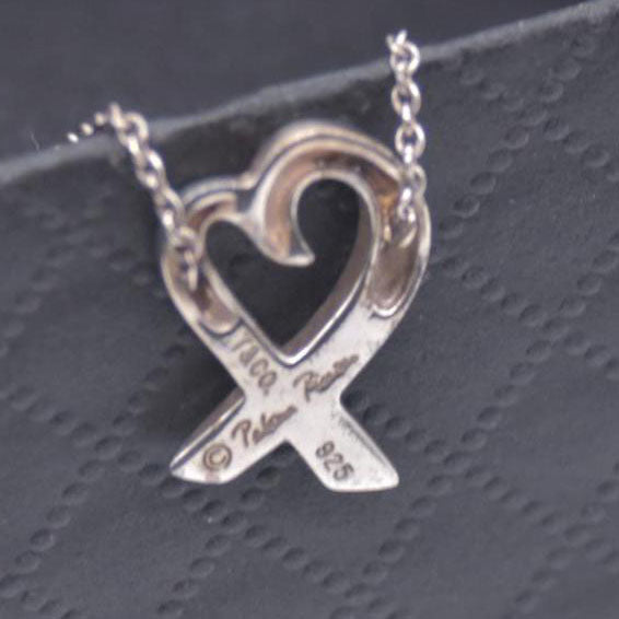 $440 Tiffany & Co. Sterling Silver Paloma Picasso Loving Heart Necklace CONSIGNMENT 10020930