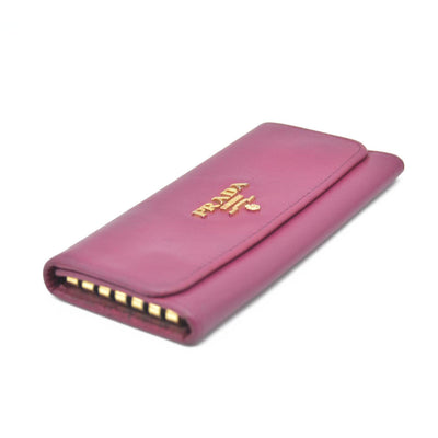 PRADA logo 6-Ring Key Case Pink