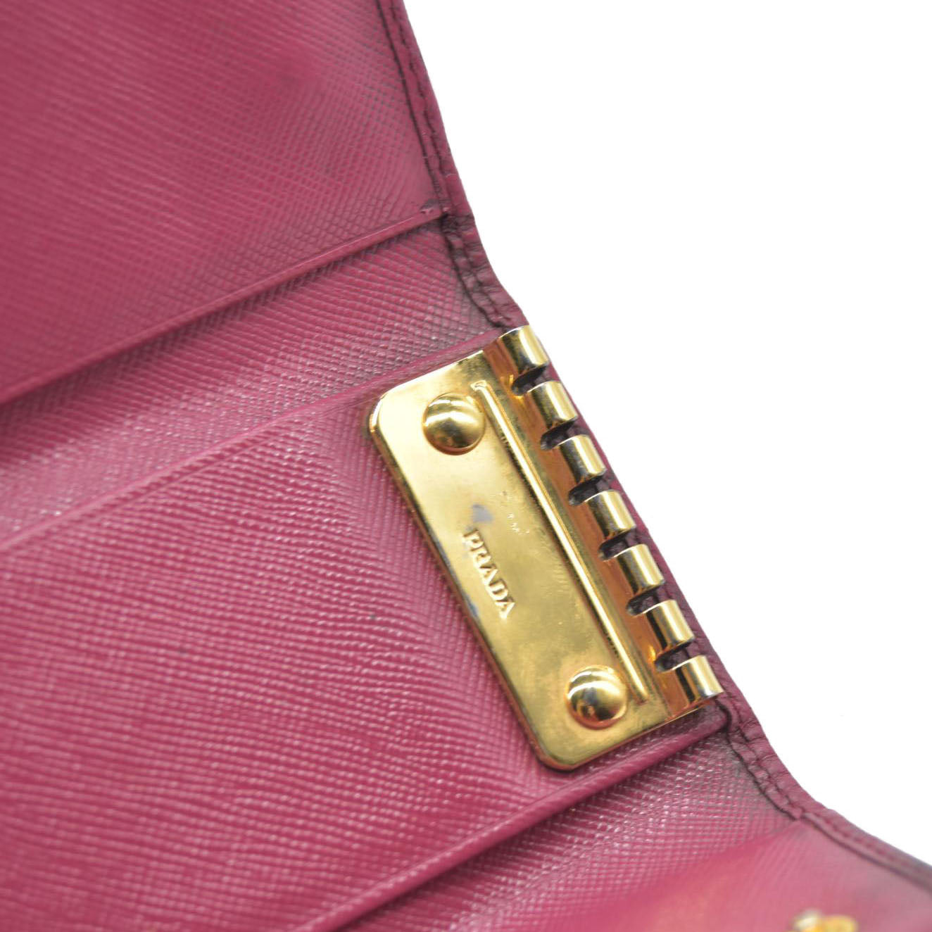 PRADA logo 6-Ring Key Case Pink