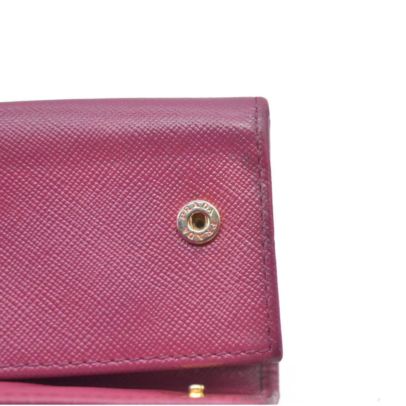PRADA logo 6-Ring Key Case Pink