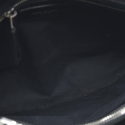 $3250 Saint Laurent Quilted Monogram Medium Loulou Chain Satchel Black