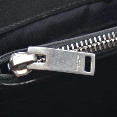 $3250 Saint Laurent Quilted Monogram Medium Loulou Chain Satchel Black
