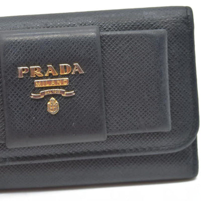 Prada Saffiano Leather Bow Key Holder