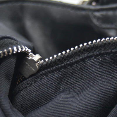 $3250 Saint Laurent Quilted Monogram Medium Loulou Chain Satchel Black