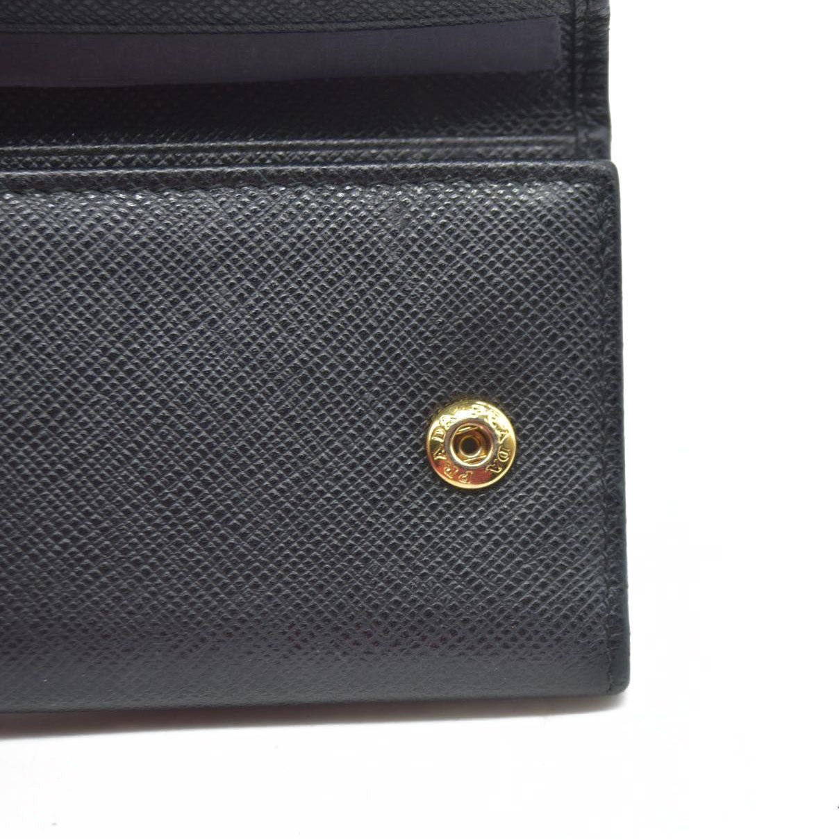 Prada Saffiano Leather Bow Key Holder