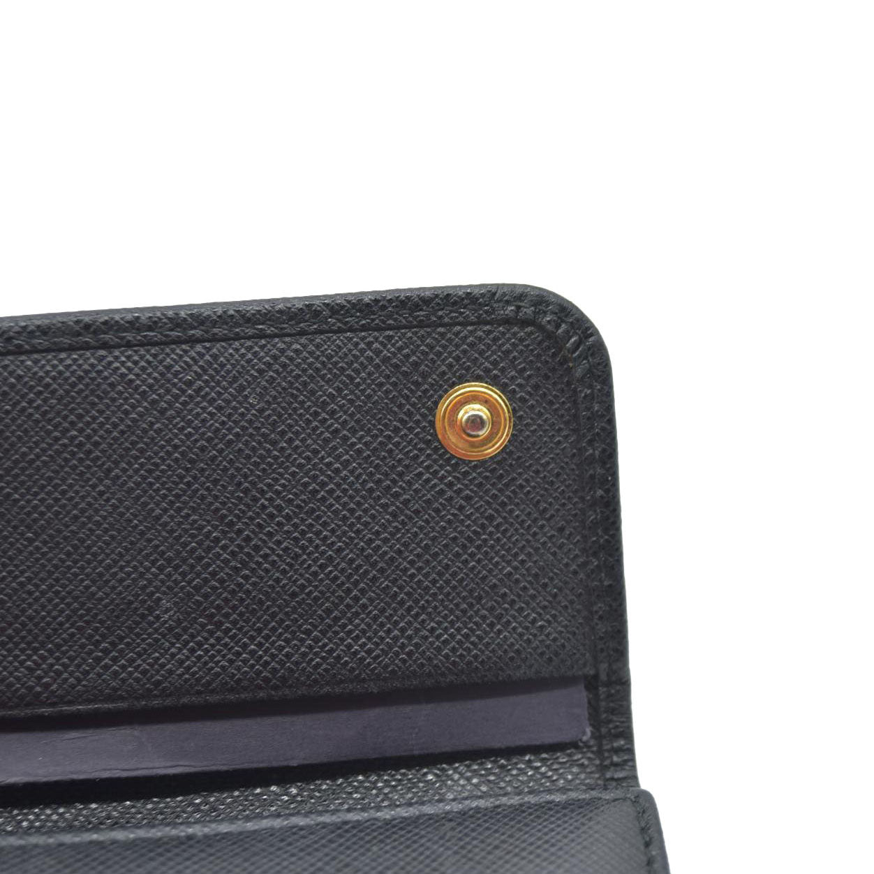 Prada Saffiano Leather Bow Key Holder