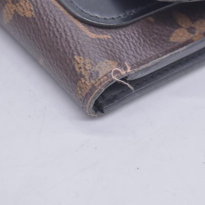 $820 2012 Louis Vuitton Monogram Flower Lock Compact Wallet Black SP4182 CONSIGNMENT