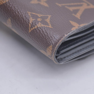 $820 2012 Louis Vuitton Monogram Flower Lock Compact Wallet Black SP4182 CONSIGNMENT