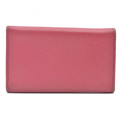 Prada Saffiano Metal Leather Wallet Pink
