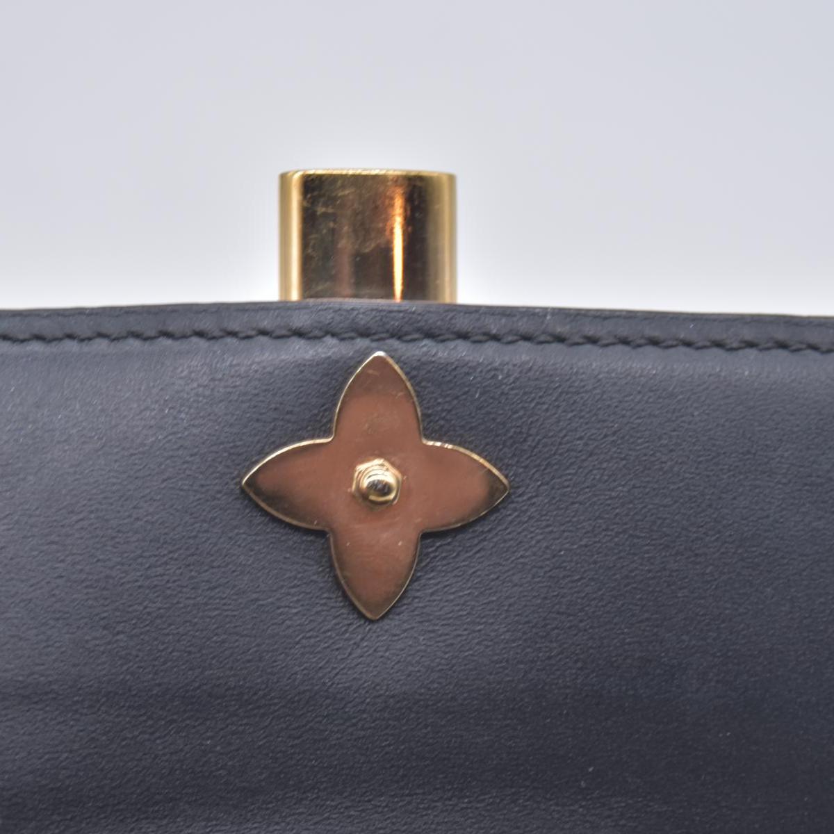 $820 2012 Louis Vuitton Monogram Flower Lock Compact Wallet Black SP4182 CONSIGNMENT