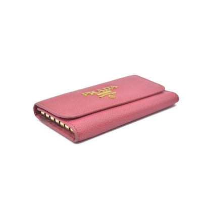 Prada Saffiano Metal Leather Wallet Pink