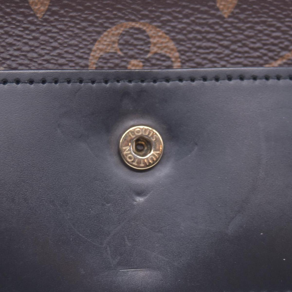 $820 2012 Louis Vuitton Monogram Flower Lock Compact Wallet Black SP4182 CONSIGNMENT