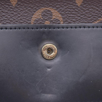 $820 2012 Louis Vuitton Monogram Flower Lock Compact Wallet Black SP4182 CONSIGNMENT