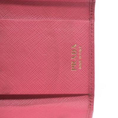 Prada Saffiano Metal Leather Wallet Pink