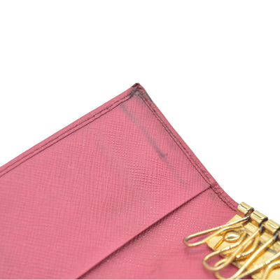 Prada Saffiano Metal Leather Wallet Pink