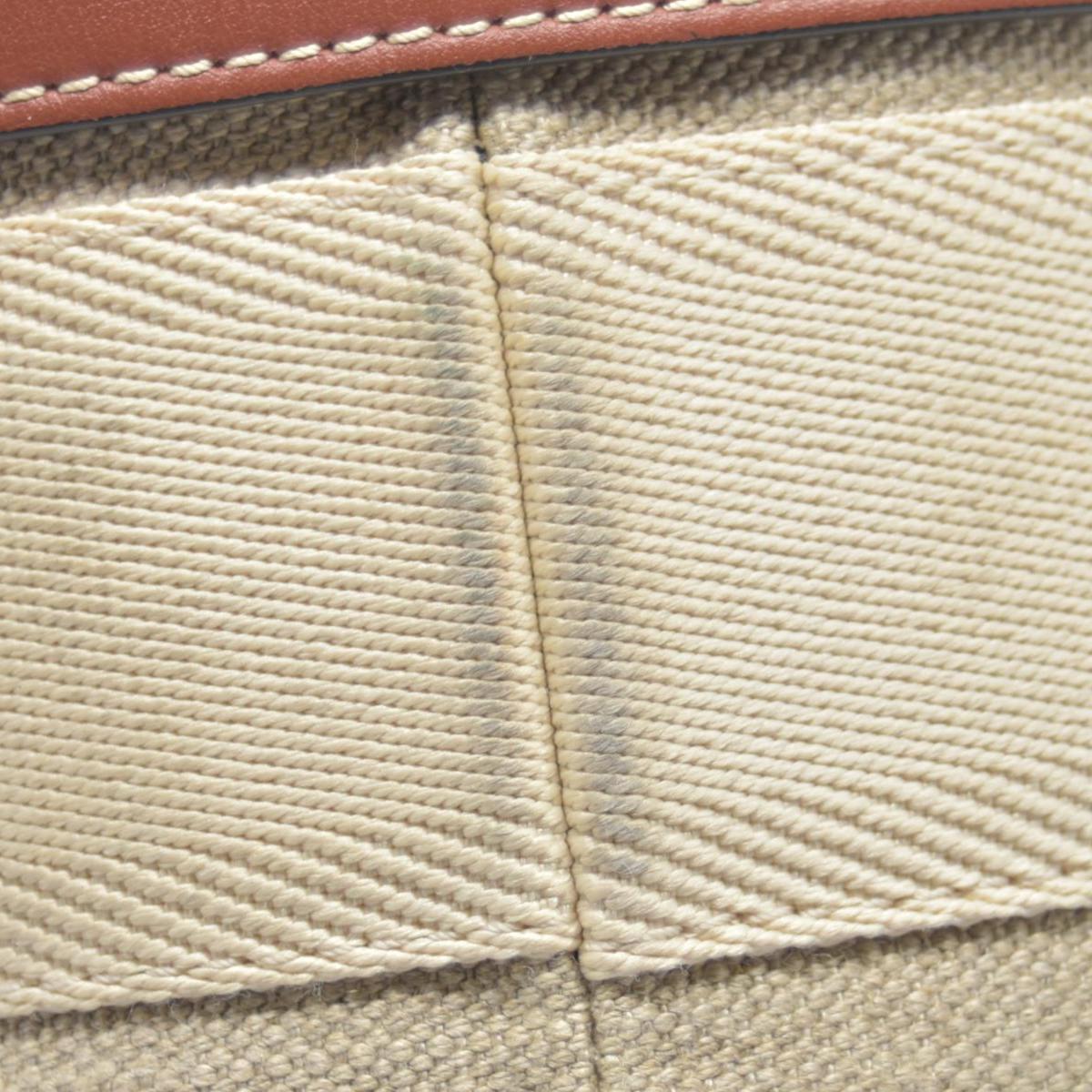 $1650 Chloe Cotton Calfskin Large Woody Ribbon Tote White Brown