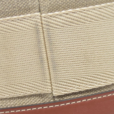 $1650 Chloe Cotton Calfskin Large Woody Ribbon Tote White Brown