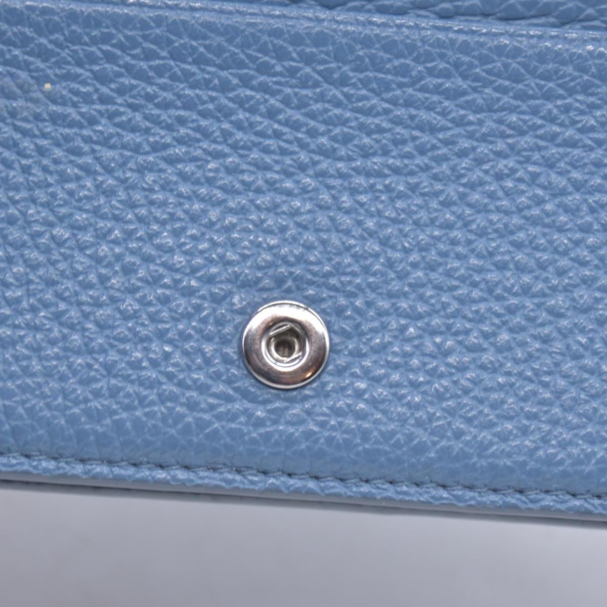 $650 Jimmy Choo Zip Around Compact Star Wallet Blue CONSIGNMENT