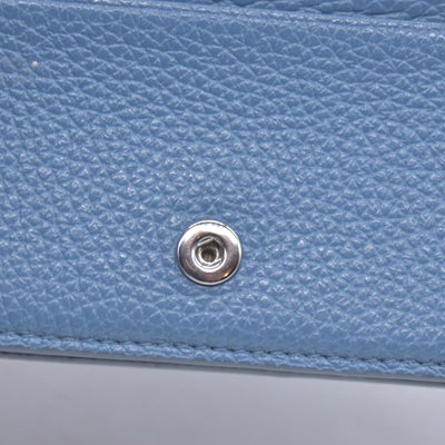 $650 Jimmy Choo Zip Around Compact Star Wallet Blue CONSIGNMENT
