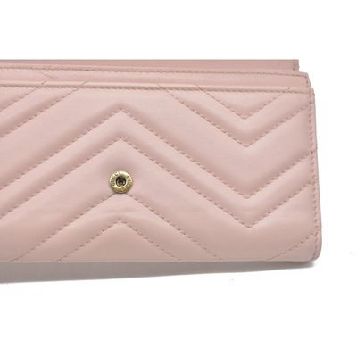 $900  Gucci GG Marmont Continental Wallet Pink Rose CONSIGNMENT