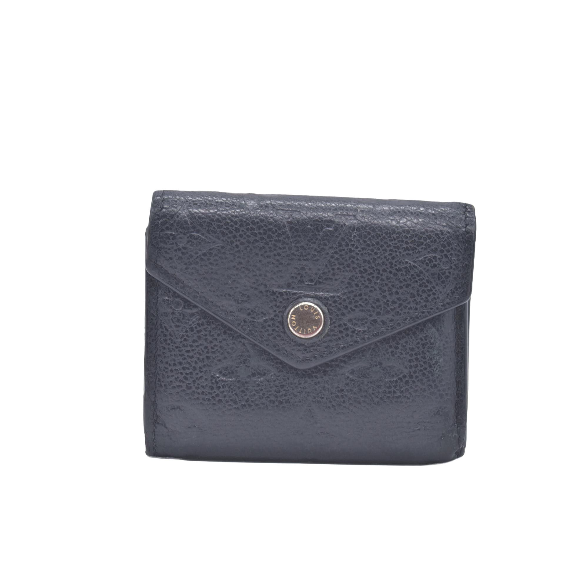 $795 2021 Louis Vuitton Empreinte Zoe Wallet Black SP0291 CONSIGNMENT 10020903