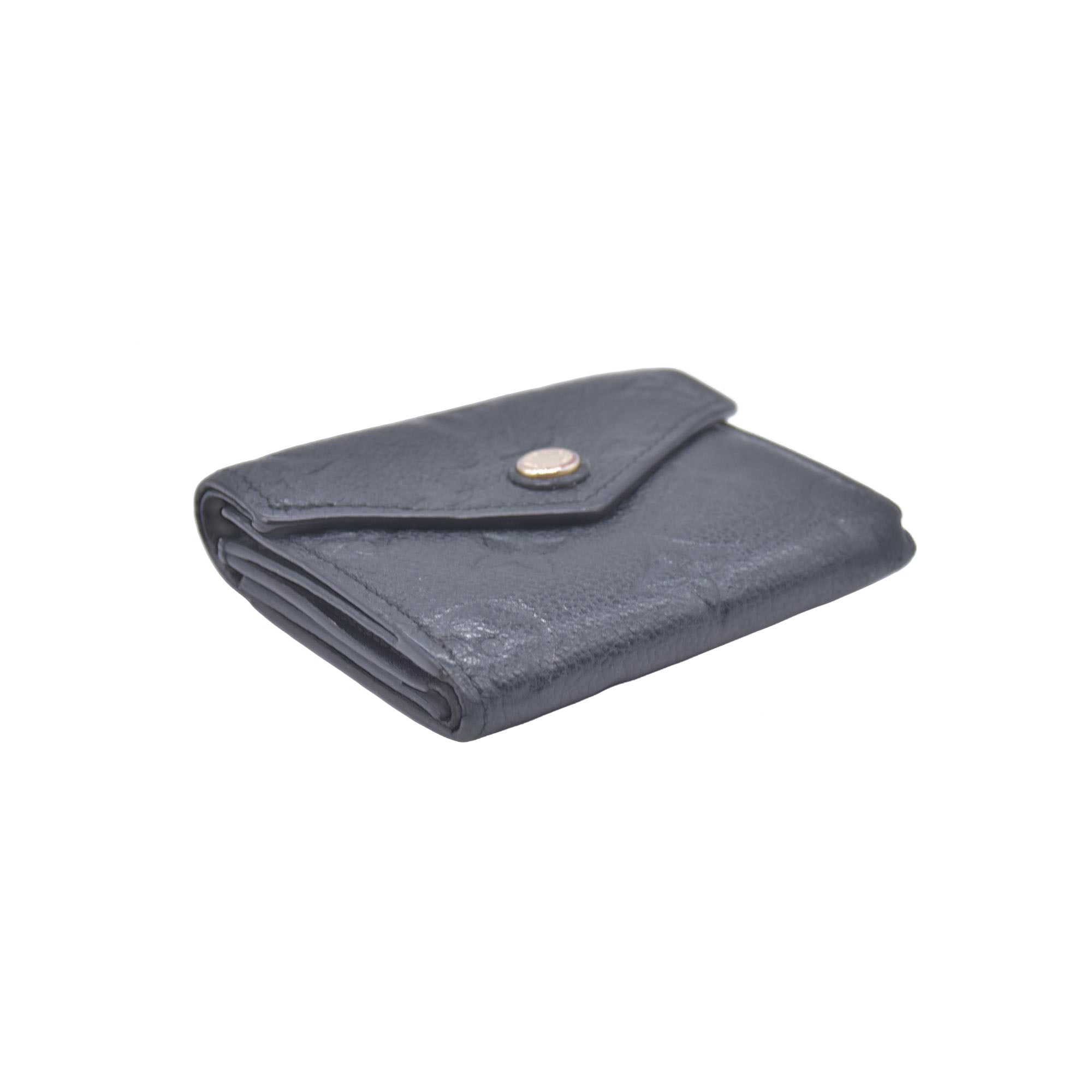 $795 2021 Louis Vuitton Empreinte Zoe Wallet Black SP0291 CONSIGNMENT 10020903
