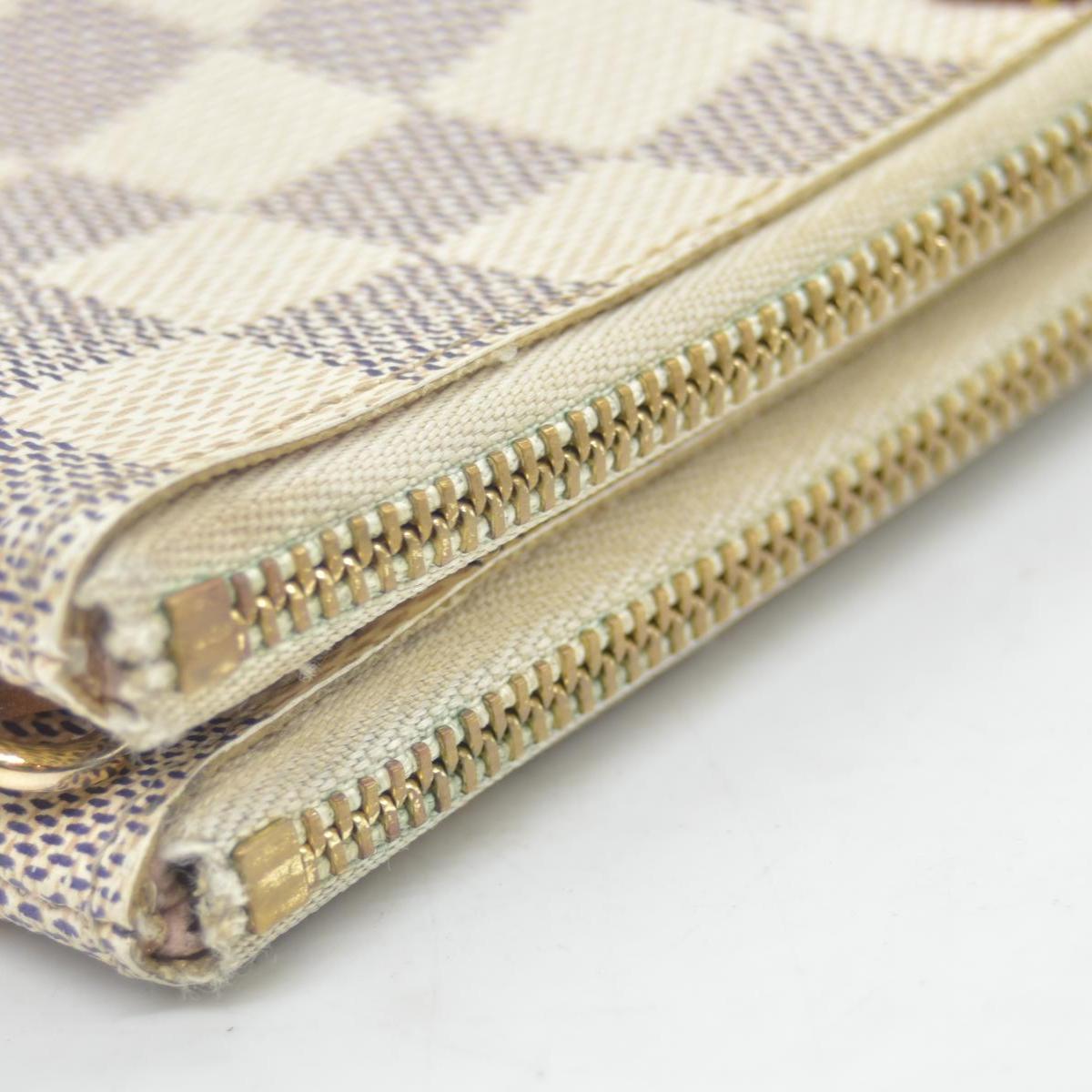 $1350 Louis Vuitton Damier Azur Double Zip Pochette