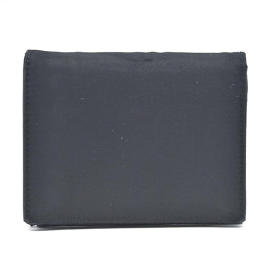 Prada  Tessuto Nylon Tri-Fold Compact Wallet Black