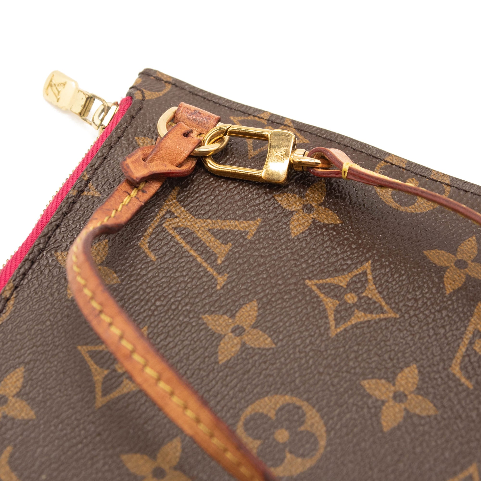 Louis Vuitton Monogram Neverfull MM GM Pochette Pivoine