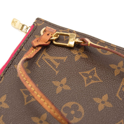 Louis Vuitton Monogram Neverfull MM GM Pochette Pivoine