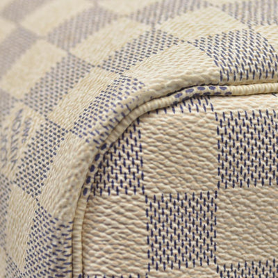 $2170 2019 Louis Vuitton Damier Azur Neverfull MM Rose Ballerine AR4109