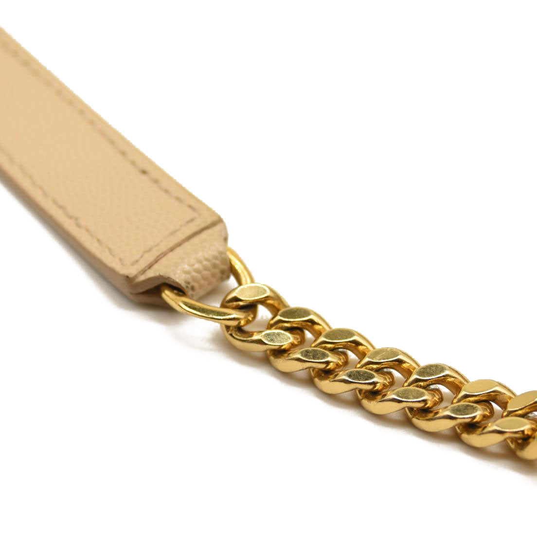 SAINT LAURENT Grain De Poudre Mixed Matelasse Large Triquilt Monogram Satchel Nude Powder