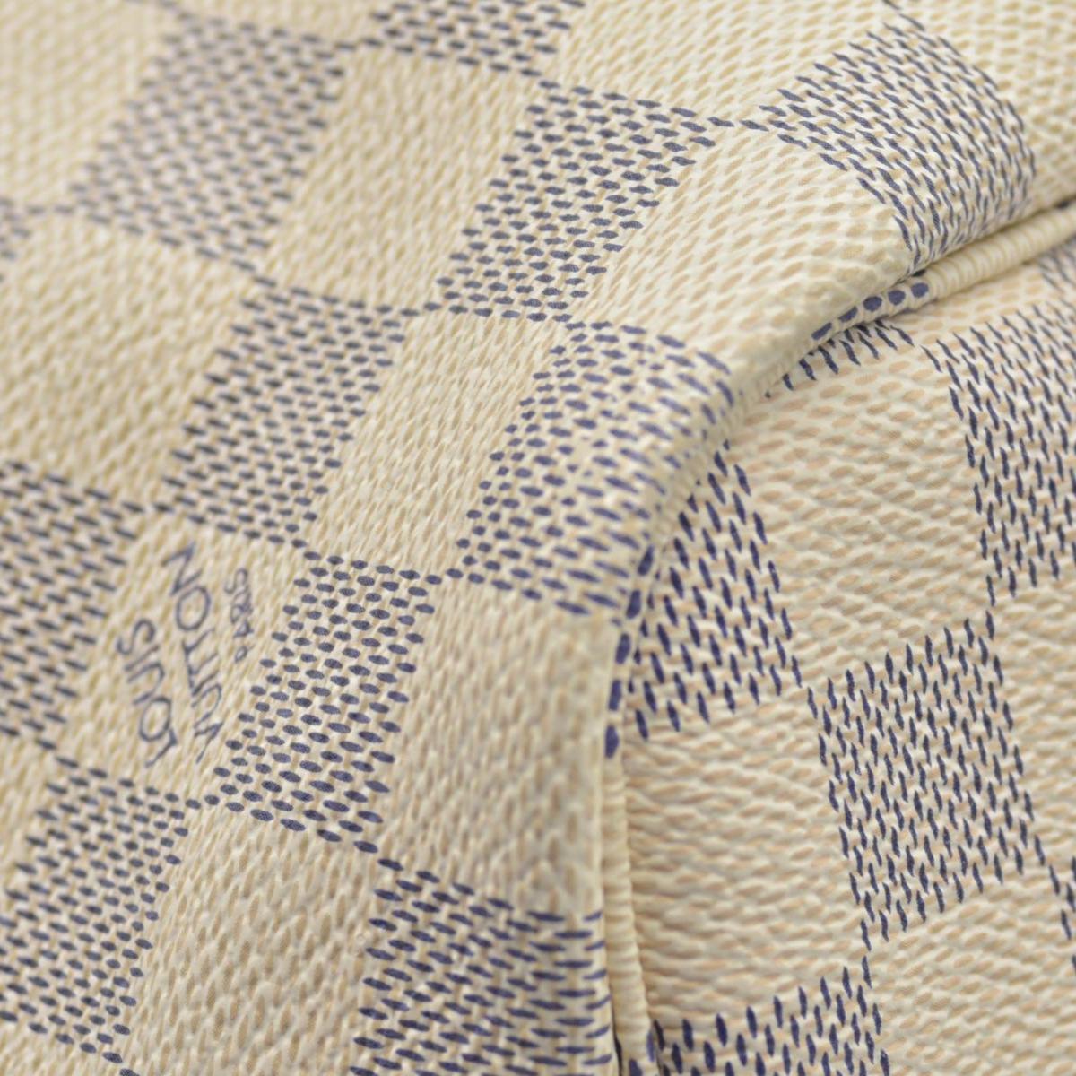 $2170 2019 Louis Vuitton Damier Azur Neverfull MM Rose Ballerine AR4109