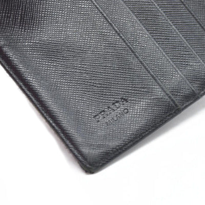 Prada  Tessuto Nylon Tri-Fold Compact Wallet Black