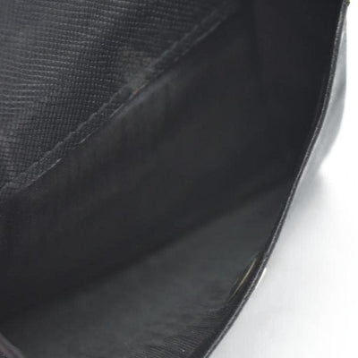 Prada  Tessuto Nylon Tri-Fold Compact Wallet Black