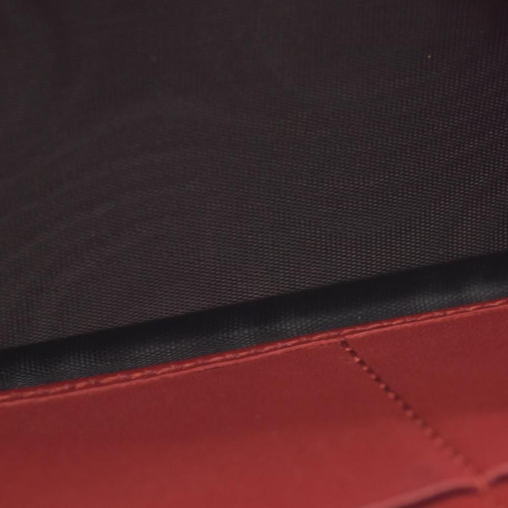 $730 Gucci Calfskin Matelasse GG Marmont Zip Around Wallet Hibiscus Red CONSIGNMENT